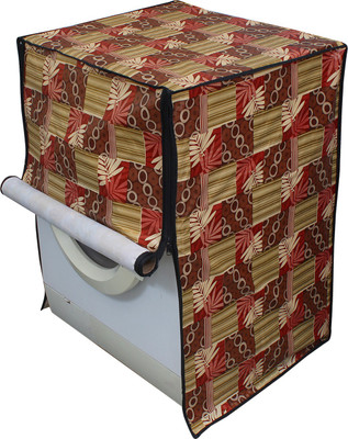 LITHARA Front Loading Washing Machine  Cover(Width: 60.96 cm, Yellow, Maroon)