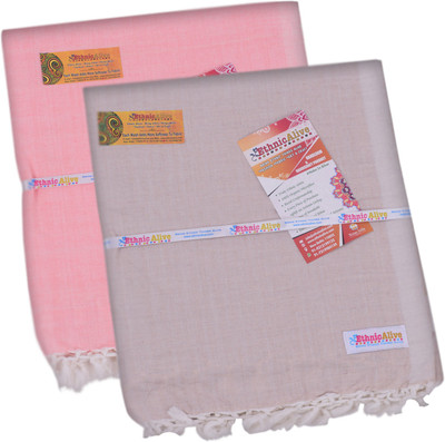 EthnicAlive Solid Single Throw for  AC Room(Silk, White)