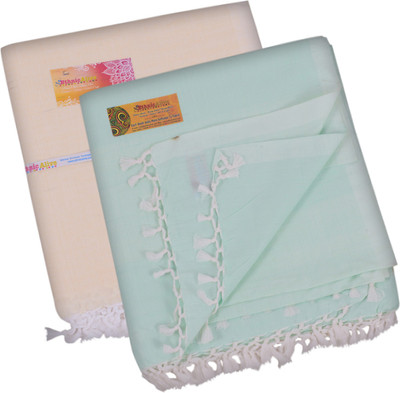 EthnicAlive Solid Single Throw for  AC Room(Silk, White)