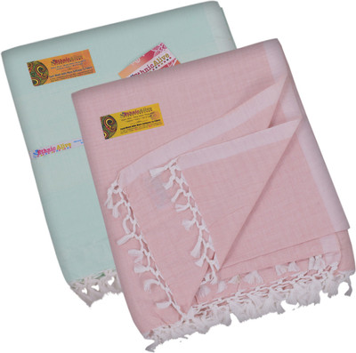 EthnicAlive Solid Single Throw for  AC Room(Silk, White)