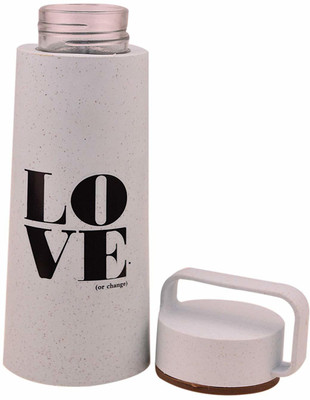 ZEVORA Love White Color Water Bottle Leak Proof, Strong Body, Silicon Cover 500 ml Bottle(Pack of 1, White)