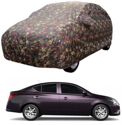 Millionaro Car Cover For Nissan Sunny (With Mirror Pockets)(Multicolor)
