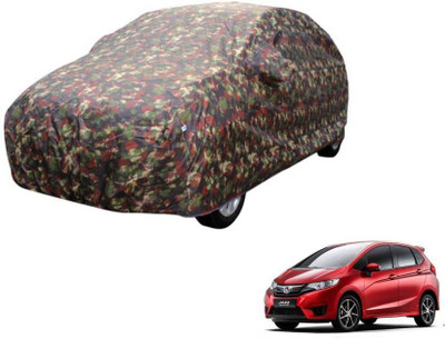 Millionaro Car Cover For Honda Jazz (With Mirror Pockets)(Multicolor)