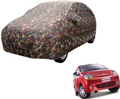 HD Eagle Car Cover For Chevrolet Spark (With Mirror Pockets)(Multicolor)