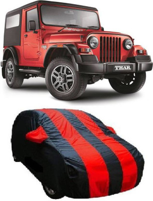 ANLOPE Car Cover For Mahindra Thar (With Mirror Pockets)(Red, Blue)