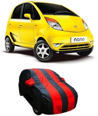 ask Car Cover For Tata Nano Genx (With Mirror Pockets)(Black, Red)