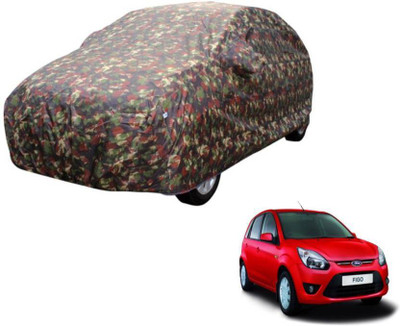 HD Eagle Car Cover For Ford Figo (With Mirror Pockets)(Multicolor)