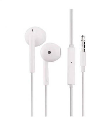OPPO Deep Bass Wired Earphone with Mic Wired Headset(White, In the Ear)