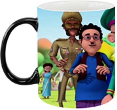 Ashvah Motu Patlu -MagicMug 2039 Ceramic Coffee Mug(350 ml)