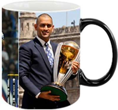 ARTBUG MS Dhoni Magic - 995 Ceramic Coffee Mug(350 ml)