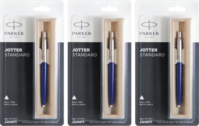 PARKER Jotter_7270 Ball Pen(Pack of 3, Blue)