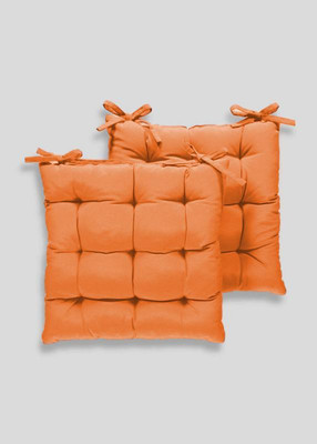 Angel Mommy Microfibre Chair Pad Pack of 2 Solid(Orange)