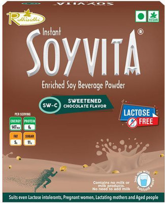 SOYVITA SWEETENED CHOCOLATE - 500 Gms Plant-Based Protein(500 g, CHOCOLATE)
