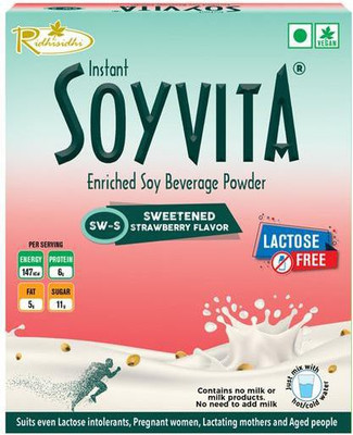 SOYVITA SWEETENED STRAWBERRY - 500 Gms Plant-Based Protein(500 g, STRAWBERRY)