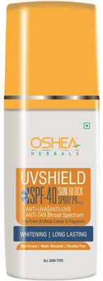 

Oshea Herbals UV Shield Sun Block Spray SPF 40 - SPF 40 PA+++(120 g)