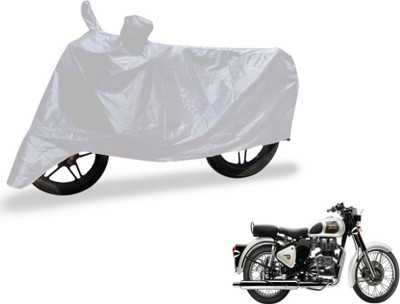 Gargi Traders Waterproof Two Wheeler Cover for Royal Enfield(Classic Chrome, Silver)