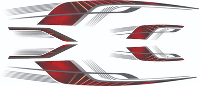 Just Rider Sticker & Decal for Bike(Multicolor)