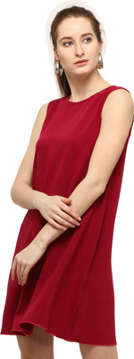 Smarty Pants Women A-line Maroon Mini/Short Dress