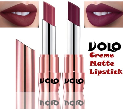 Volo Perfect Creamy with Matte Lipsticks Combo, Lip Gifts to love Code-15(Cherry, Wine, 7 g)