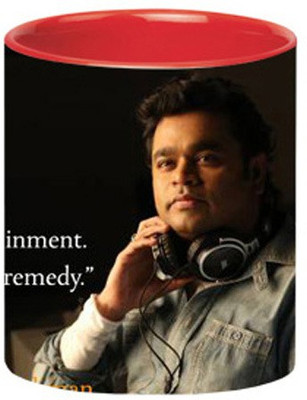 ARTBUG A R Rahman -1155-Red Ceramic Coffee Mug(350 ml)