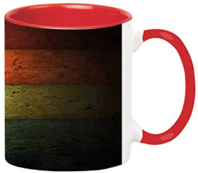 ARTBUG Printed -1148-Red Ceramic Coffee Mug(350 ml)
