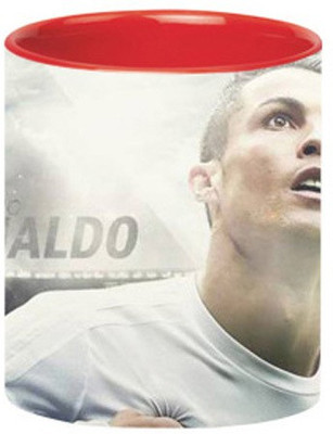 ARTBUG Cristiano Ronaldo -1154-Red Ceramic Coffee Mug(350 ml)