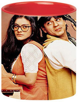 ARTBUG Shahrukh khan -1076-Red Ceramic Coffee Mug(350 ml)