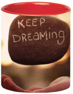 ARTBUG Keep Dreaming -1140-Red Ceramic Coffee Mug(350 ml)