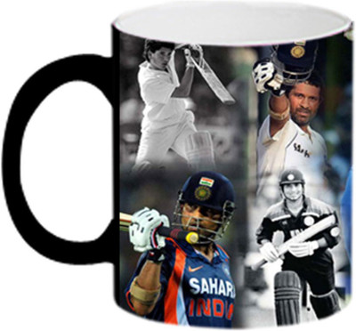 ARTBUG Sachin Tendulkar -MagicMug 1005 Ceramic Coffee Mug(350 ml)