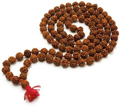 shahinpearlmart ORIGINAL 5 MUKHI RUDRAKSHA MALA 108+1 BEADS Wood Necklace