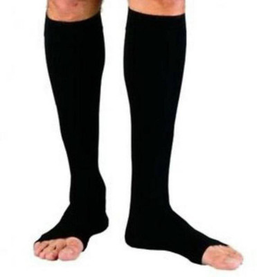 SEASPIRIT Zip Sox Compression Support toe Ankle Length Socks For Workout,injuries Protection Ankle Support(Black)