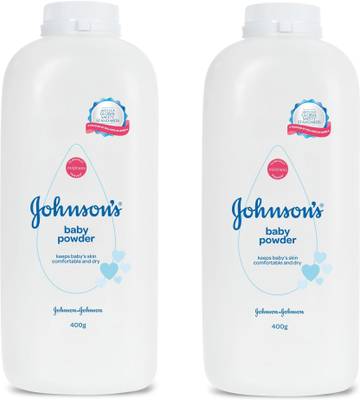 JOHNSON'S Baby Powder 400gm X 2 = 800gm ( Keeps Baby's Skin Comfortable And Dry ) Pack of - 2