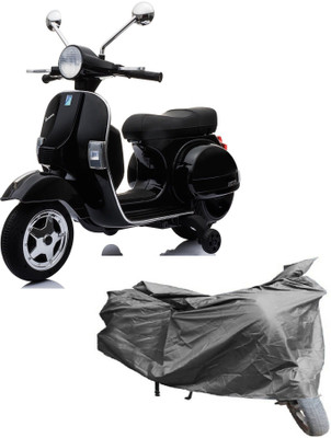 COVER WORLD Waterproof Two Wheeler Cover for Piaggio(Vespa LX, Silver)