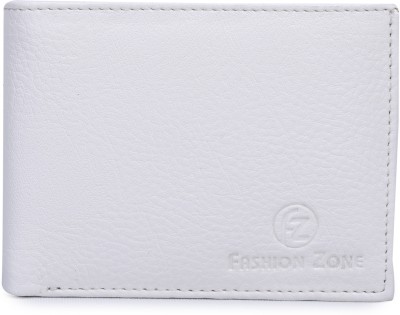 Fashion Zone Men White Artificial Leather Wallet(7 Card Slots)