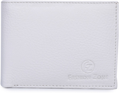 Fashion Zone Men White Artificial Leather Wallet(7 Card Slots)