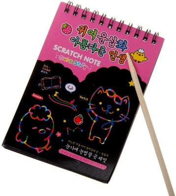 Furnish Marts Kids Stationery Magic Notebook Sketch Scratch (Pack of 6)