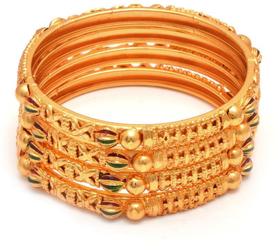 mohit jewellers Copper Gold-plated Bangle Set(Pack of 4)