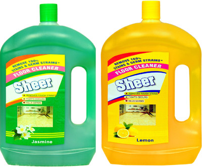 Sheer Disinfectant floor cleaner 2 Ltr each Jasmine, Lemon(2 x 2 L)