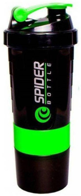 TrendZone 600 ml Plastic Shaker(Pack of 1, Green, White, Blue)