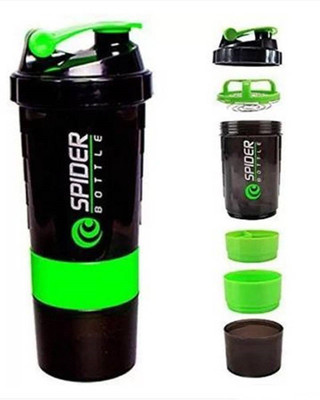 TrendZone 500 ml Plastic Shaker(Pack of 1, Green, Black)
