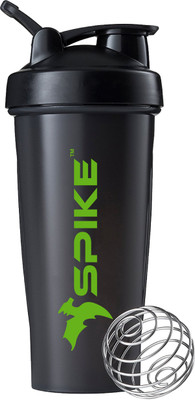 Spike 700 ml Plastic Shaker(Pack of 1, Black)