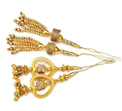 Bhavya Sale Latkan with Gold Plating Pearl ( Combo of 2) Brooch(Silver, Gold)