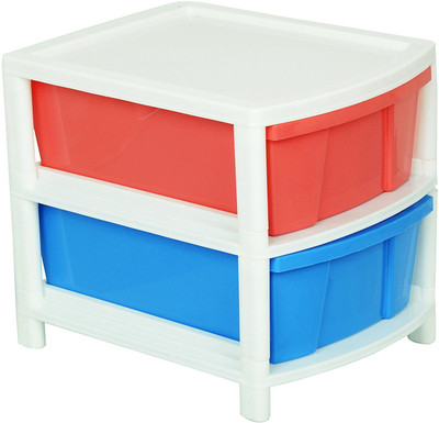 AK HUB 2 Compartments Plastic Containers(Multicolor)