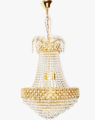 Prmoagen Crystal Chandelier Light Chandelier Ceiling Lamp(Gold, Clear)