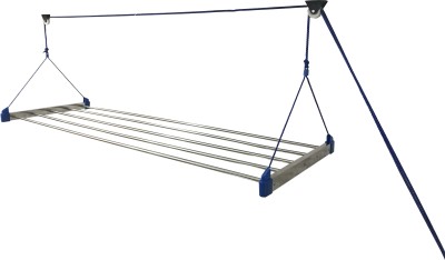 KEEPWELL Steel Ceiling Cloth Dryer Stand Cloth Drying Stand 4 Feet 6 Pipe(1 Tier)