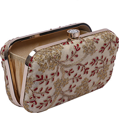 KUBER INDUSTRIES Party Gold  Clutch