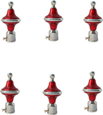 GROWNIX Red Rod Rail Bracket Metal(Pack of 6)