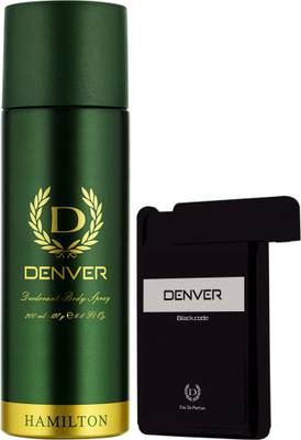DENVER Hamilton Deo & Black Code Pocket Perfume Combo Deodorant Spray  -  For Men