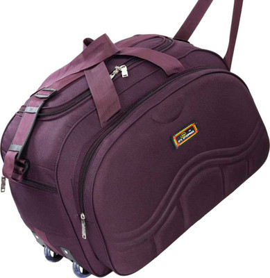 Inte Enterprises (Expandable) simple purple duffel bag with wheel travelling bag Duffel With Wheels (Strolley)