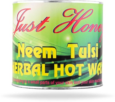 Just Honey Neem Tulsi Hotwax 600gm With Waxing Strips Wax(600 g)